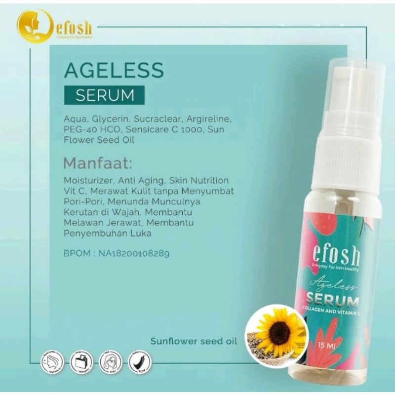 Serum Wajah | Perawatan | Cream Anti Penuaan, Keriput, Kusam, Glowing | Skincare BPOM | EFOSH Ageles