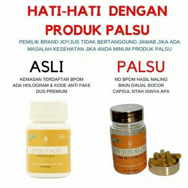 JOYJUS SLIM CAPSULE 45 Kapsul Berhologram | Capsul Joy Jus BAB Lancar Asli Original Official