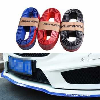 SAMURAI Stiker Carbon Fiber Anti Collision Strip Bumper Mobil