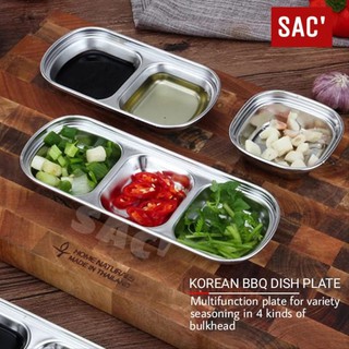 KOREAN BBQ Kitchen Plate Sauce Dish Piring Sambal Stainless 304 Tempat