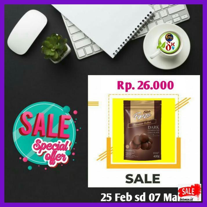 

SAKMACOKLAT- COLLATA FINEZA BUTTON CHOCOLATE 400GR -MAKANAN-MINUMAN.