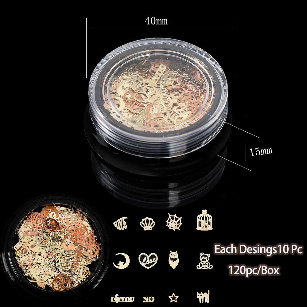 Quinton Patch Metal Alloy Desain Labu / Kelelawar / Salib / Penyihir Hollow Dekorasi Nail Art DIY