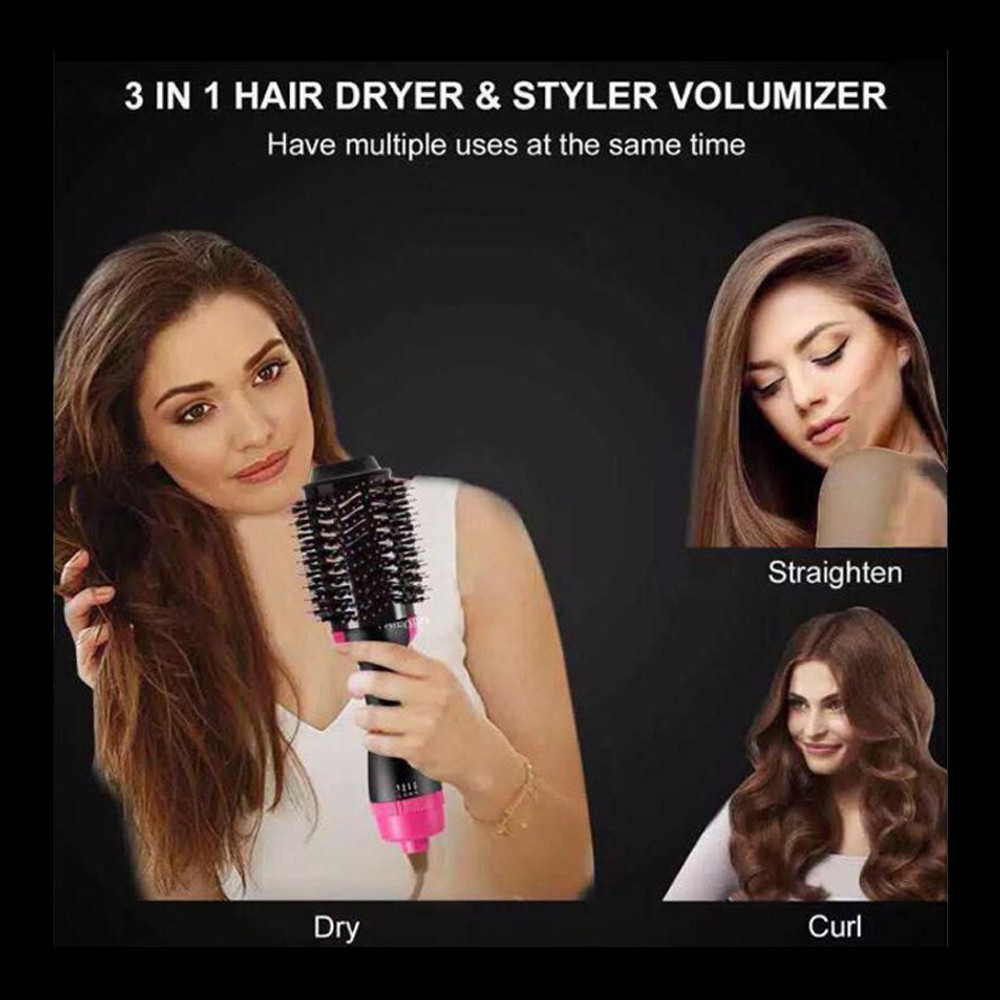 One Step Hair Dryer Styler Hot Air Brush Sisir Pengering Rambut 2336