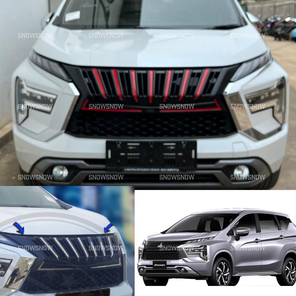 Grill Bumper Depan Xpander 2021 2022 2023 Prado Hitam Chrome