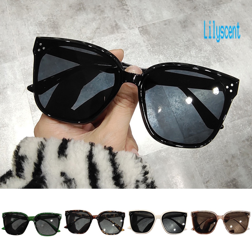 Lily Kacamata Hitam Frame Kotak Lensa Bening Anti UV Ultra Ringan Untuk Pasangan / Pria / Wanita