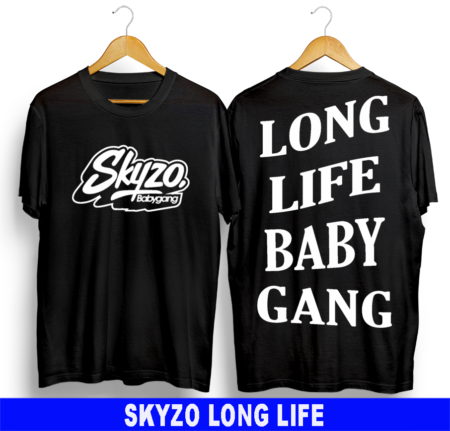 KITTING _KAOS T-SHIRT/KAOS KAOS SKYZO BABY GANG /KAOS JEPANG/BAJU DISTRO/KAOS TRENDY/KAOS TERMURAH