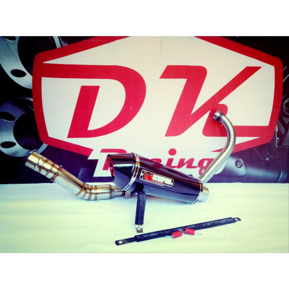 knalpot racing honda cbr 150 facelift fullsistem scorpion bac 76