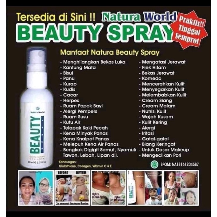 Natura Beauty Spray Asli