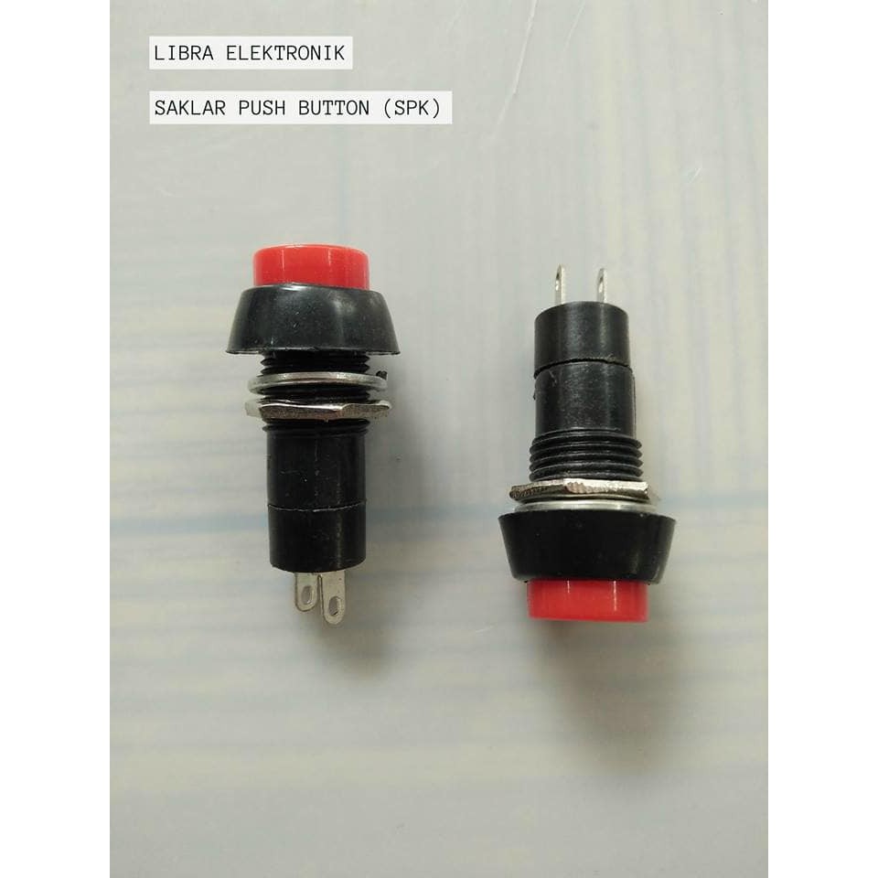 Saklar Red Momentary ON OFF No Latching Type Push It On Release Off