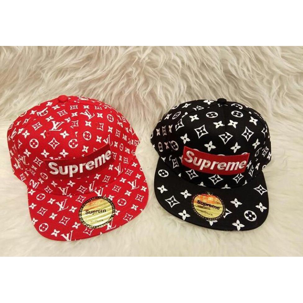 RECOMMENDED TOPI LV SUPREME LOGO HAT MIRROR QUALITY TERLARIS