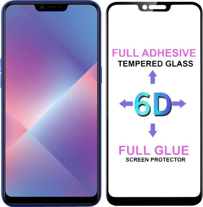 TEMPERED GLASS FULL LEM 9D 5D OPPO REALME C1 FULL HD COVER PREMIUM GLASS