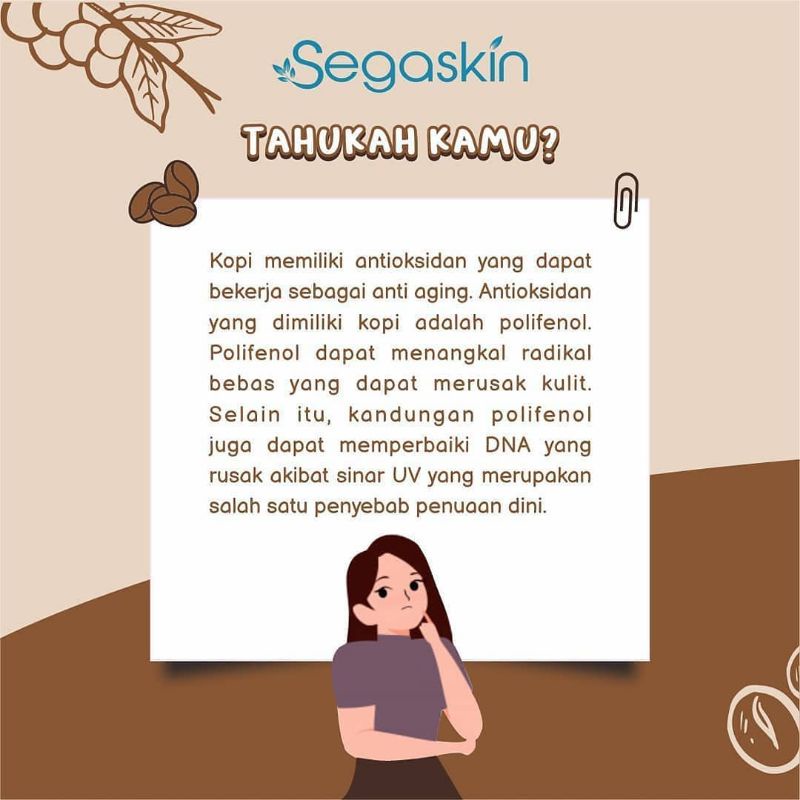 masker organik coffee segaskin