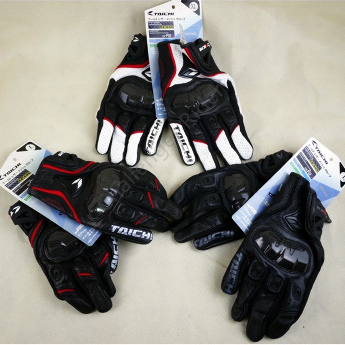 Taichi Sarung Tangan Motor RST 390 Motor Full Finger Gloves Kulit Bahan Serat Karbon Dukung COD