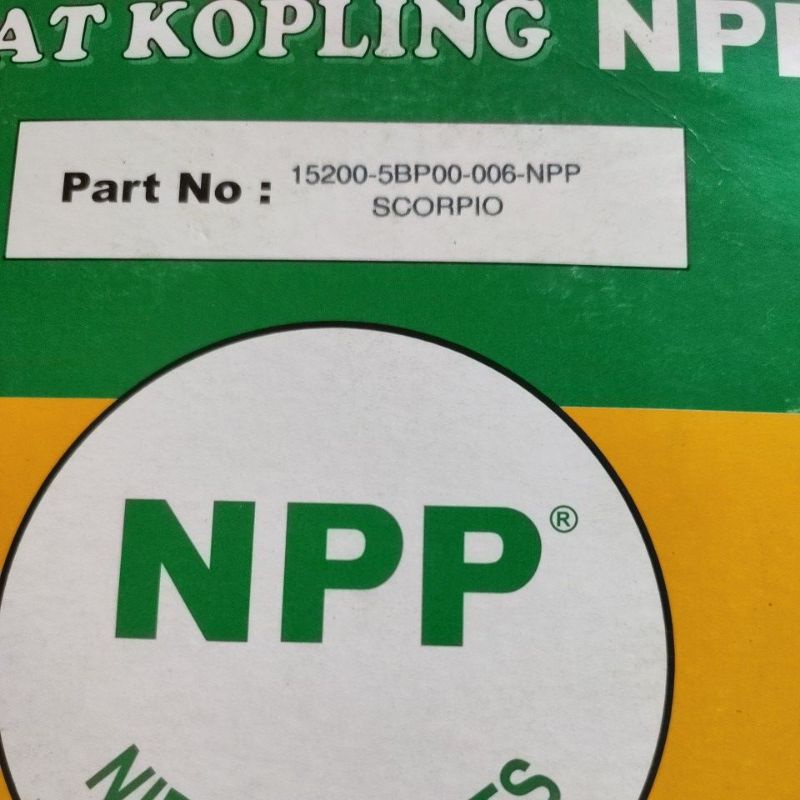 kampas kopling plat kopling Scorpio NPP