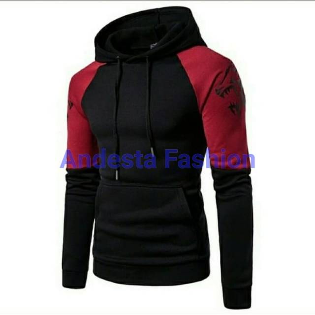 PROMO Hoodie Serigala RO - Jaket Pria Babytery Maroon