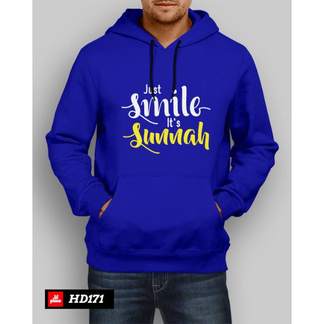 Jaket Sweater Hoodie Distro Dakwah | just smile its sunnah