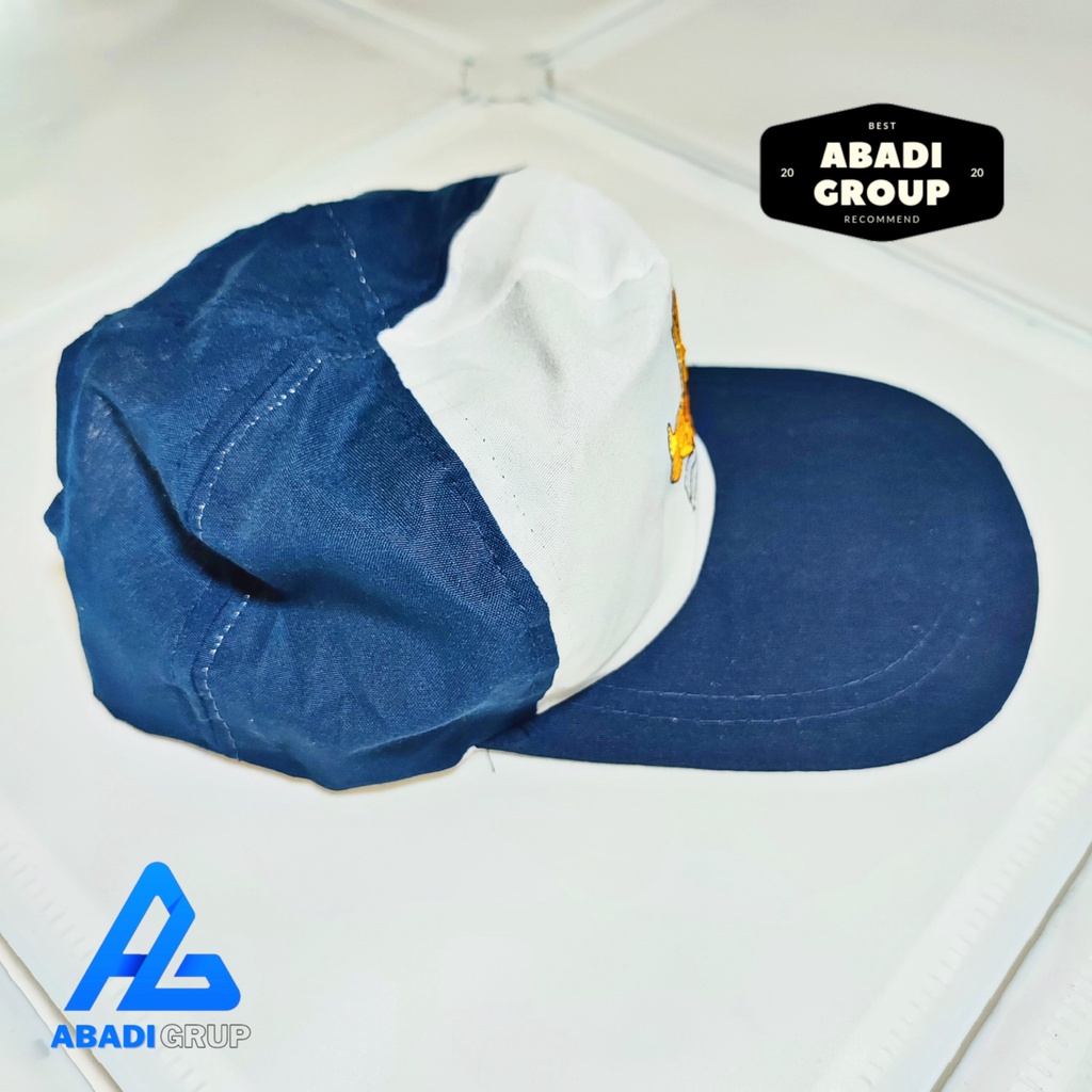 Topi sekolah SMP biru putih unisex