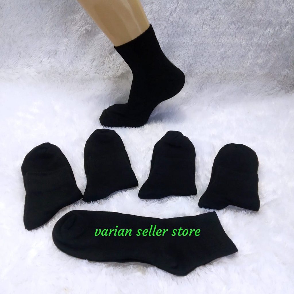 kaos kaki pria pendek hitam polos mata kaki ankle karet tebal sport bahan katun murah