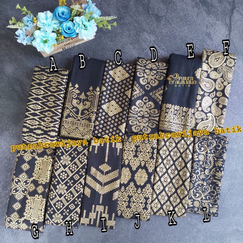 Kain batik printing murah dasar hitam kain batik atasan batik kain batik halus kain batik pekalongan