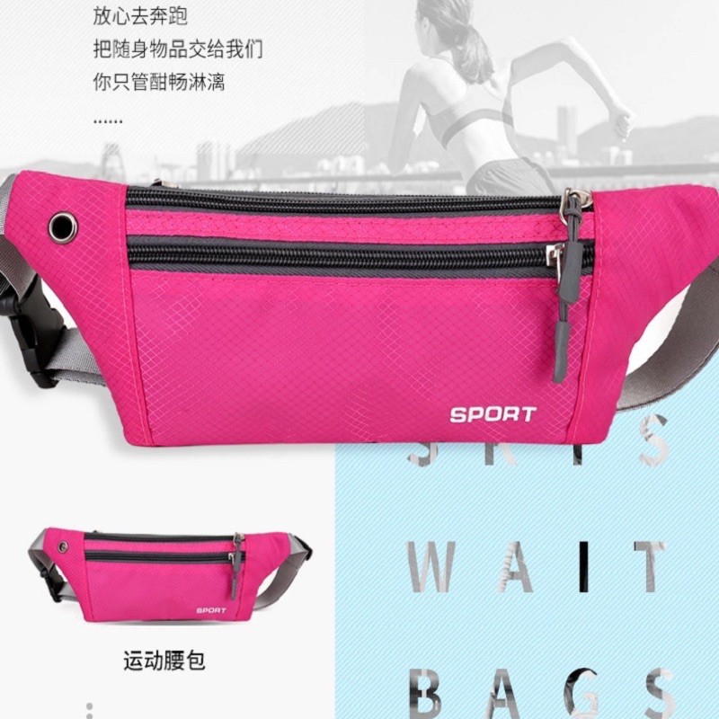 DC - Tas Pinggang Pria Wanita Unisex SPORT Waist Bag Murah Impor