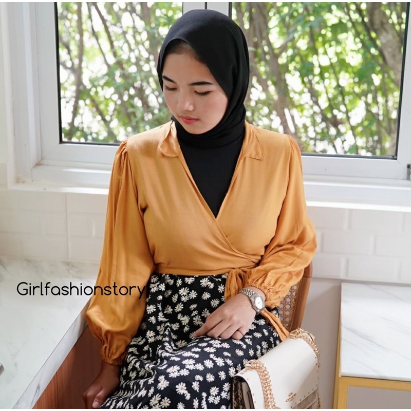 GFS RESTOCK BEST SELLER ANGELIE  WRAP RAYON DIAMOND TOP