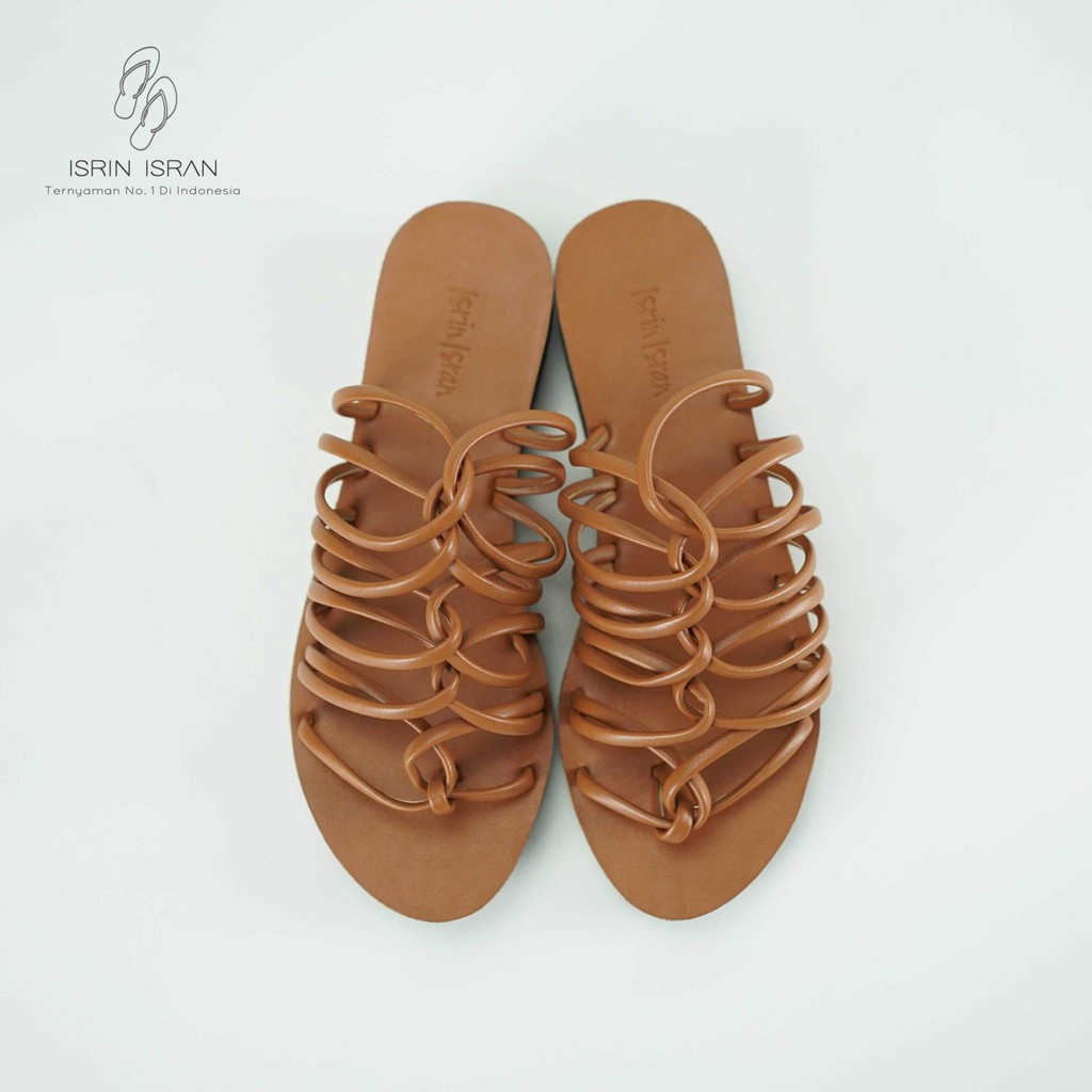 ( NECKLIE ) Sandal Wanita ISRIN ISRAN Lucu Murah-TAN