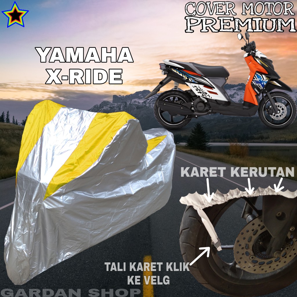 Sarung Motor YAMAHA X-RIDE Silver KUNING Body Cover PREMIUM