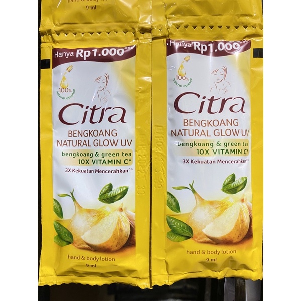 Citra bengkoang handbody 9ml renceng isi 6 sachet