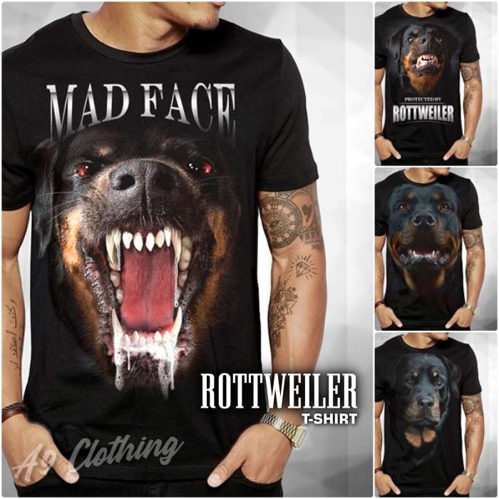 KAOS ROTTWEILER Baju Kaos T-Shirt ANJING ROTTWEILER Doggy Puppy Kaos Distro
