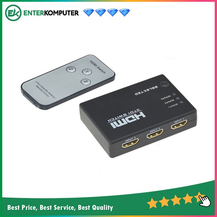 Accessories HDMI Switch 1-3 + Adaptor + Remote