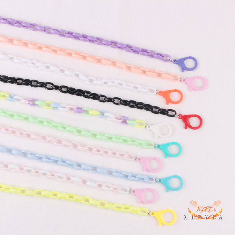 Adjustable Mask Clip Lanyard Ear Holder/Neck Strap Rope Colorful Bead Chain/Anti Slip Glasses Lanyard Holder Strings Anak -K