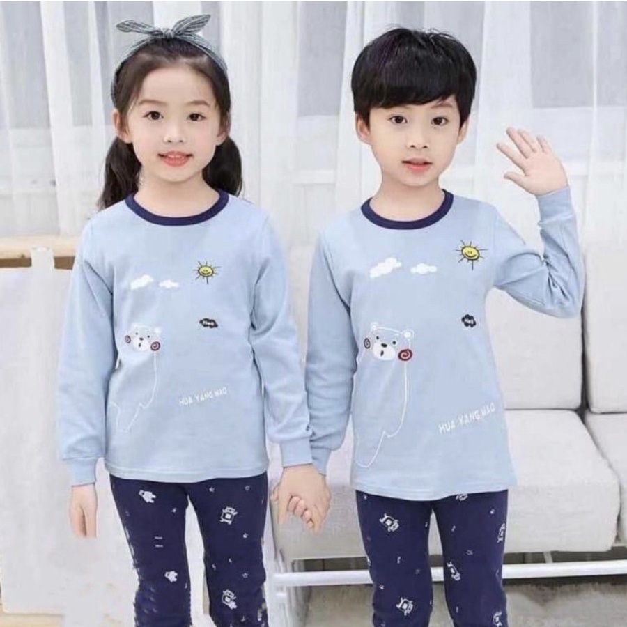 BAJU PIYAMA ANAK UNISEX CUTE MOTIF TERBARU KAOS KATUN PREMIUM 4THN