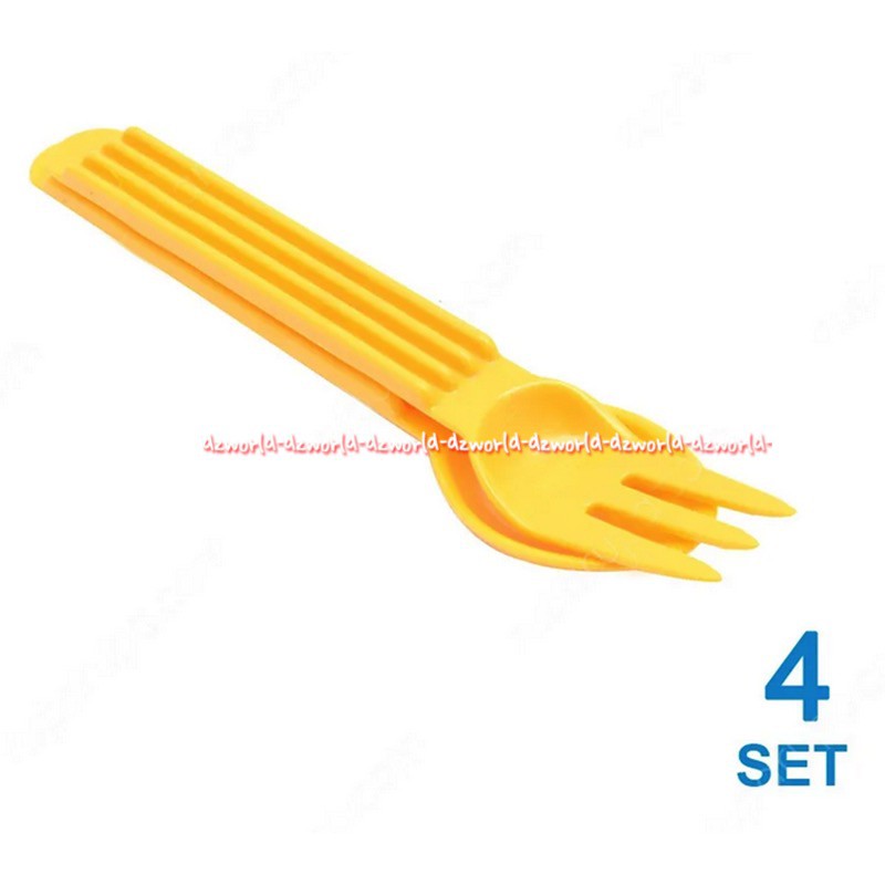 Arrow For Kids Fork Spoon Set 4pcs Bpa Free Sendok Garpu Makan Anak Anak Arow