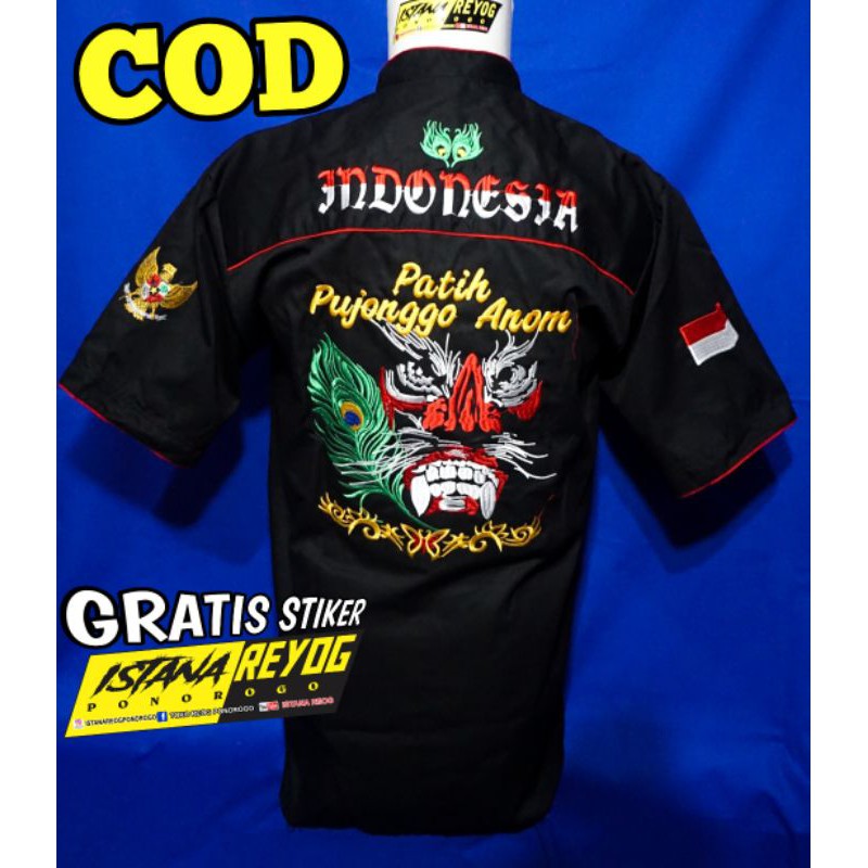 HEM/KEMEJA REOG PONOROGO / HEM BORDIR GANONG / HEM BORDIR REOG / HEM REOG PONOROGO / PENADON