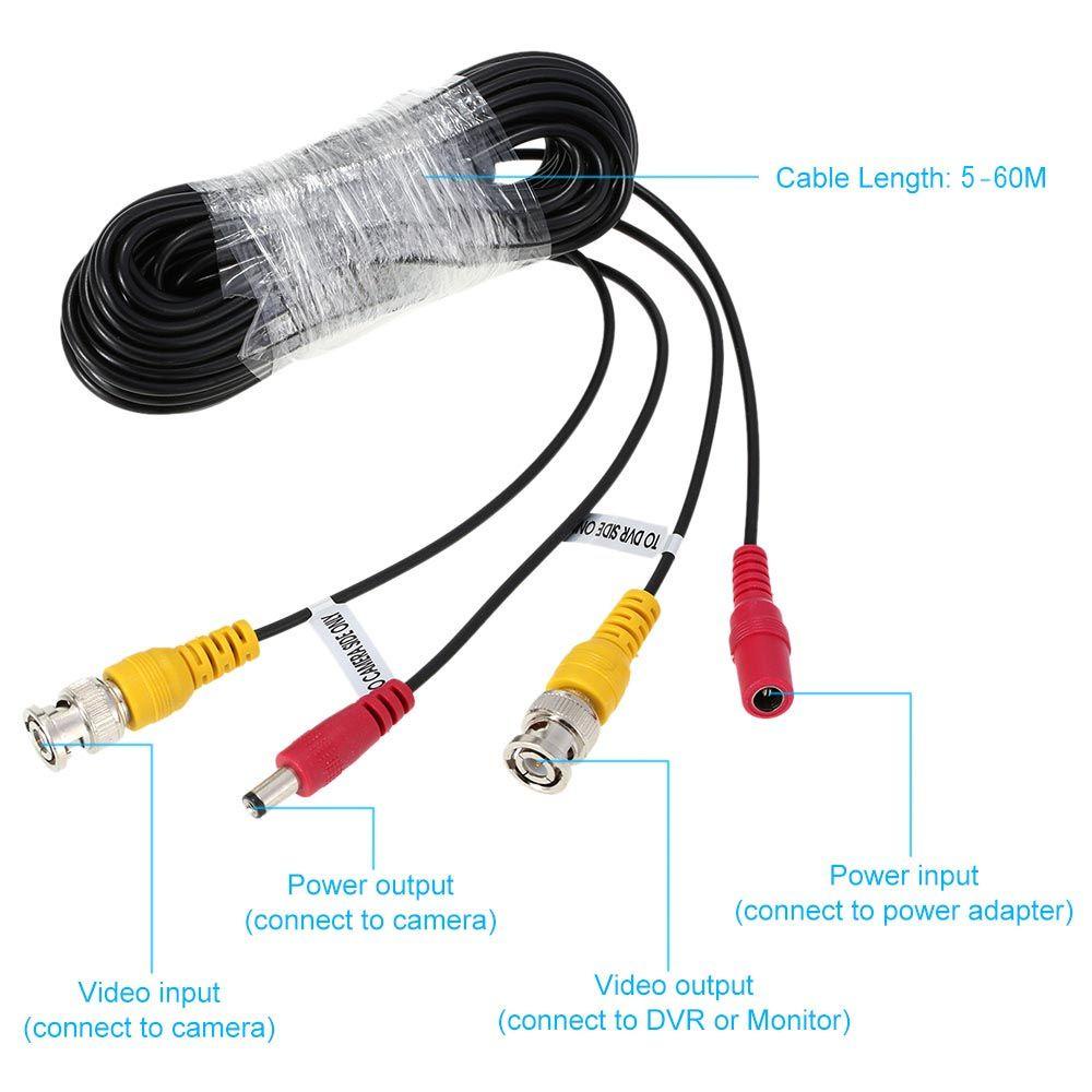 TOP Kabel BNC Security Pengintai Sistem Perekam DVR Video DC Kabel Listrik