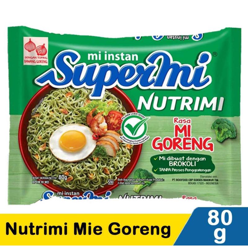 

Supermi Nutrimi Rasa mie goreng 80g