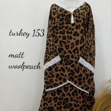 Abaya Turkey Wolfis motif Leopard