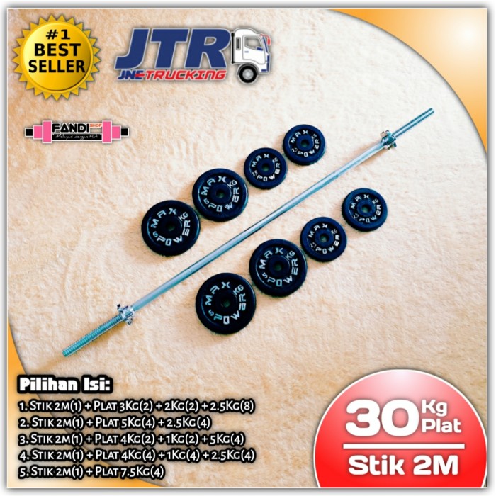 STIK BARBEL 2M + PLAT BARBEL 30KG