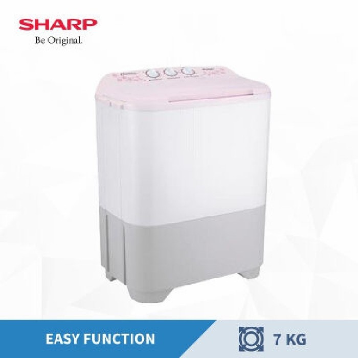 Sharp Mesin Cuci 2 Tabung ES-T80MW-BK/HK/PK- 8 Kg