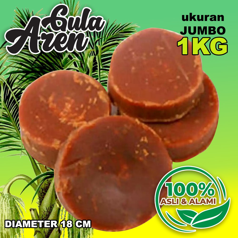 

Gula Aren Alami 100% ukuran Jumbo berat 1KG / Gula Aren Asli / Gula Aren Jumbo / Gula Aren 1KG