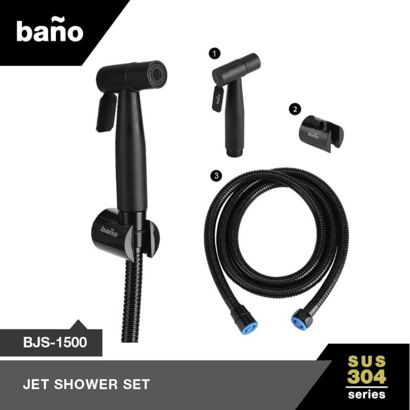 TOILET SHOWER BANO STAINLESS BLACK / SHOWER BIDET BANO HITAM STAINLESS