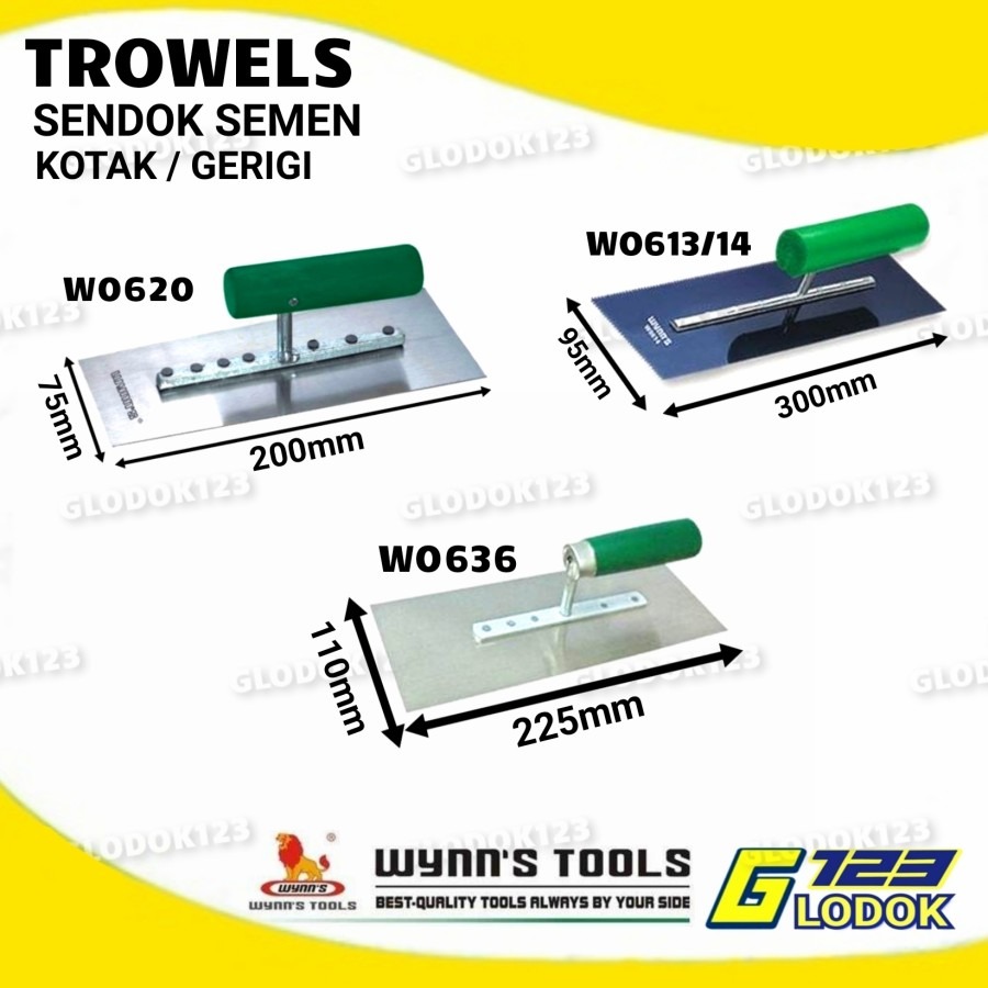 Sendok Semen Kotak Gerigi Plaster Trowel Stainless Steel