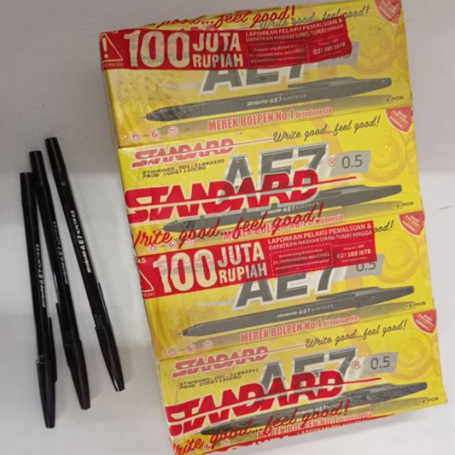 

BOLPOIN MURAH Standart ae7 fine hitam