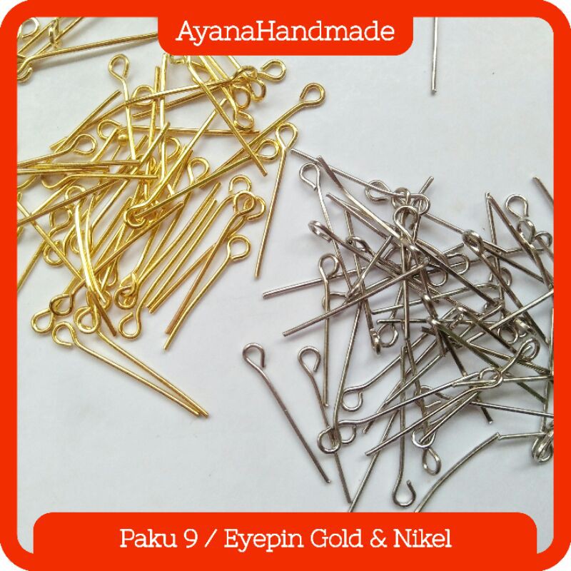 20g Paku 9 Eyepin Gold &amp; Nikel