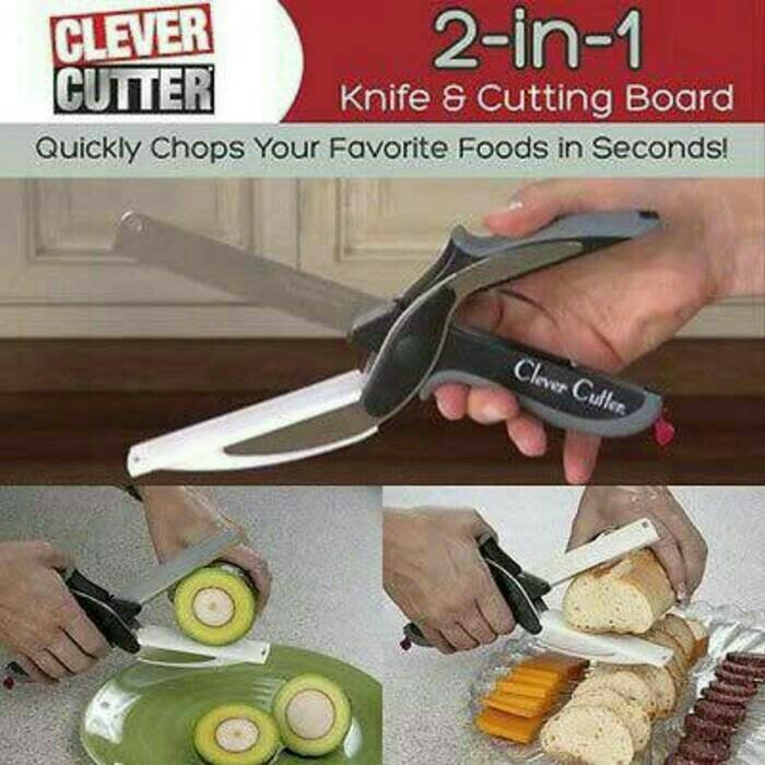 CLEVER CUTTER PISAU GUNTING SAYUR DAN BUAH [ADA DUS]