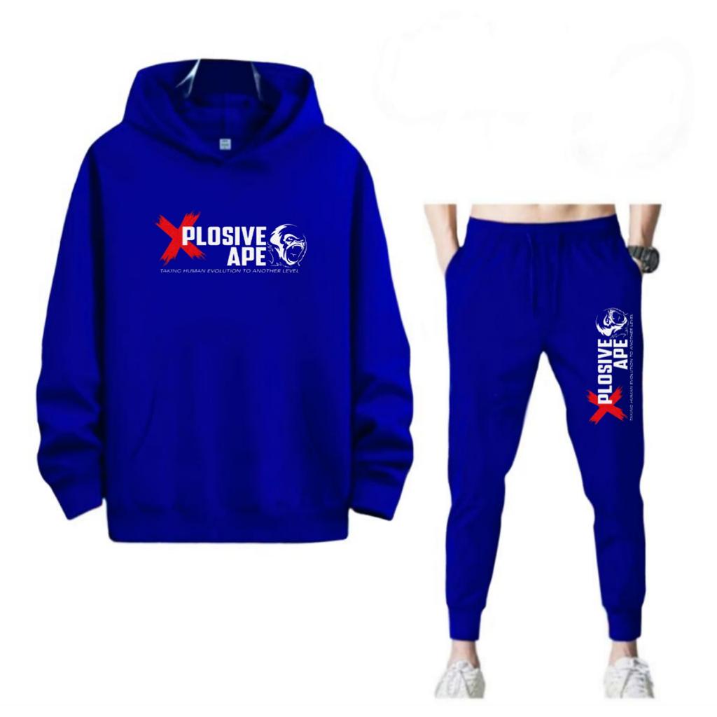 SETELAN XPLOSIVE APE JOGGER DAN HOODIE BAHAN TEBAL NYAMAN DIPAKAI TERLARIS