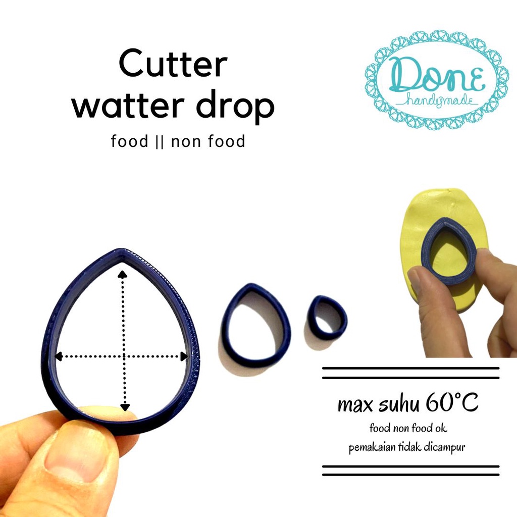 clay cutter clay water drop clay cutter kue pisau potong bentuk