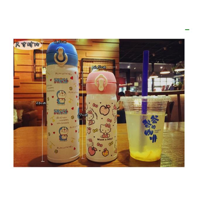 Thermos Vacum Bottle Stainless Steel Hello Kitty Doraemon 450ml