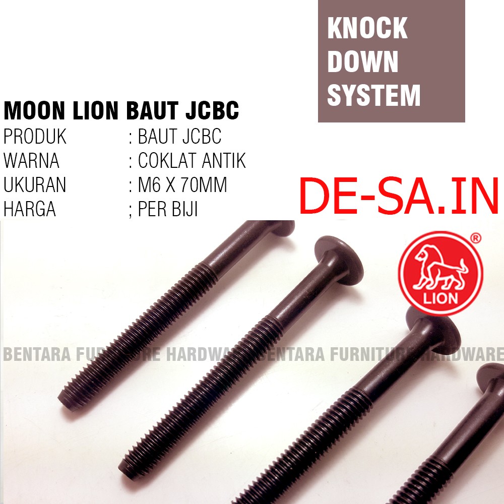 Moon Lion Baut JCBC M6 X 70MM - Bolt Furniture Knockdown