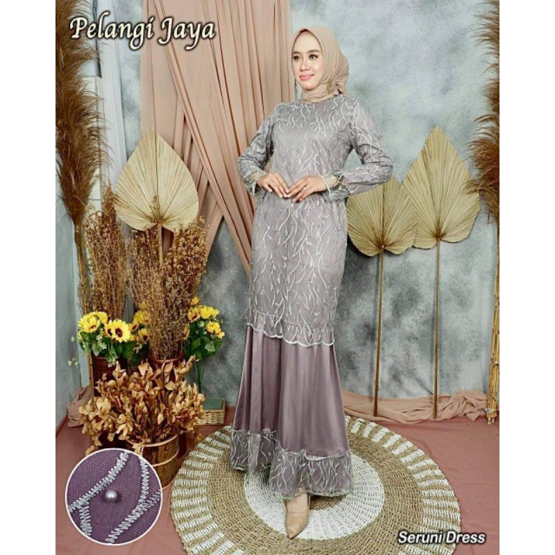 NEW REAL PICT GAMIS SERUNI DRESS/GAMIS MEWAH/GAMIS PESTA/GAMIS TULLE VELVET